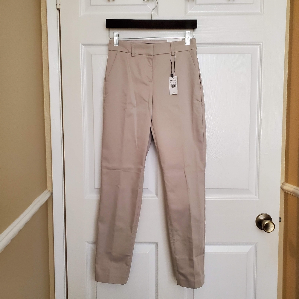 NWT Express Beige/Tan Mid Rise Ankle Columnist Pant